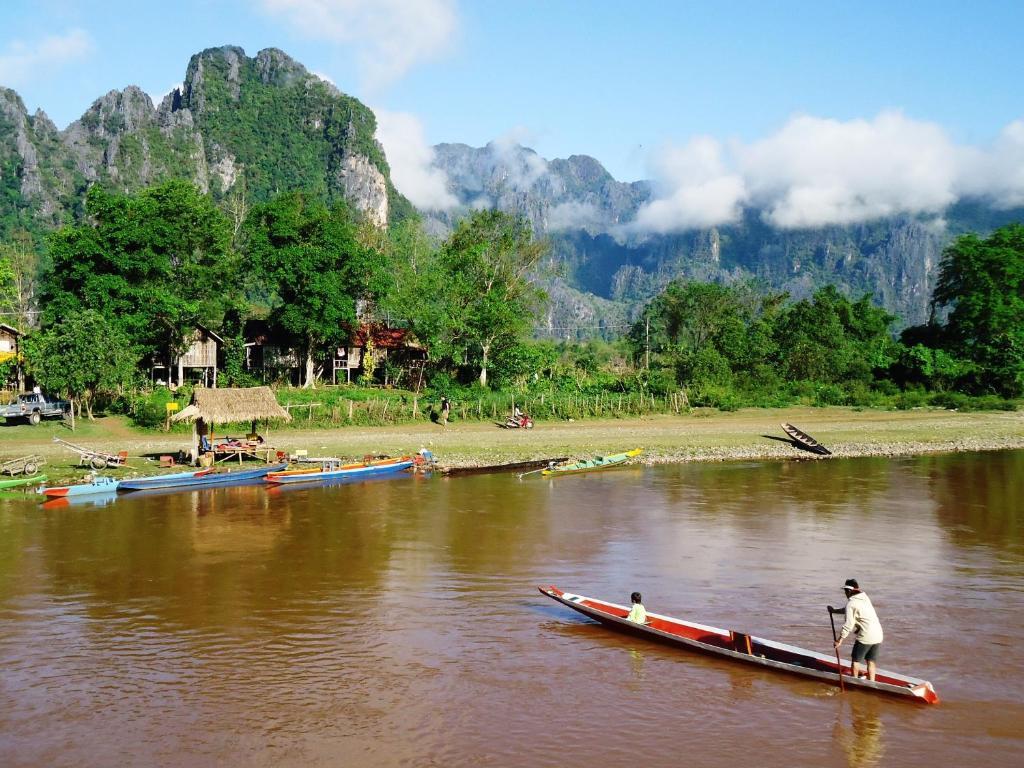 Villa Nam Song Vang Vieng Esterno foto